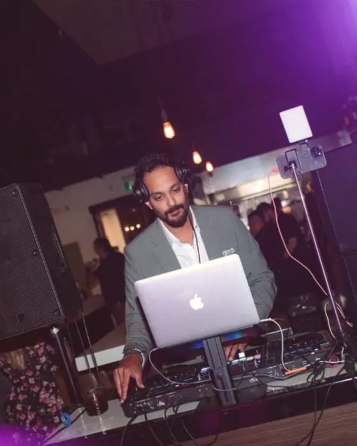 Jason of Social Sound behind the decks at a Winnipeg reception